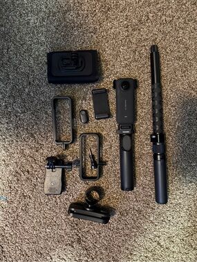 Insta360 ONE X3 Camera with Black Accessories